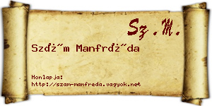 Szám Manfréda névjegykártya